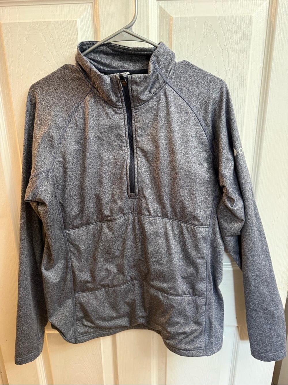 Oros 1/2 zip Gray marled Solarcore pull over athletic jacket medium